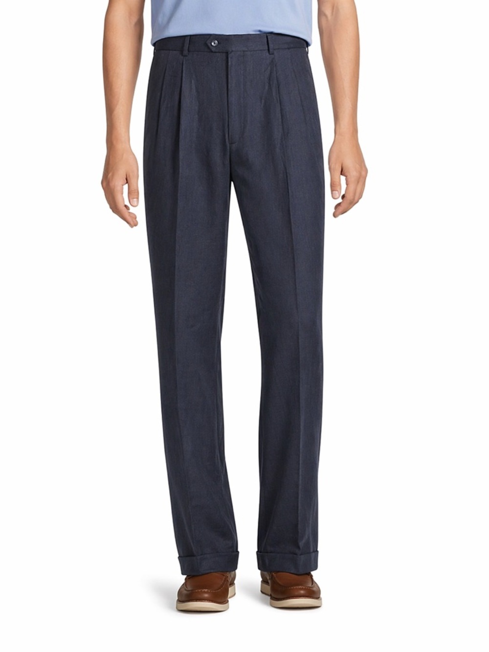 Roundtree & Yorke Pleated Dress Pant 38x29 Gray TravelSMART Classic Comfort Fit